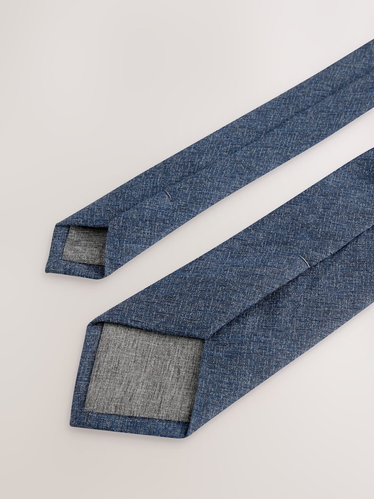 Blue Melange Tie - Image 2 of 3