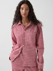 Rot, Vichy - Gap Softest Flannel Pyjamas Top - Bild 1 von 4
