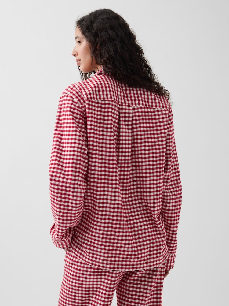 Rot, Vichy - Gap Softest Flannel Pyjamas Top - Bild 2 von 4