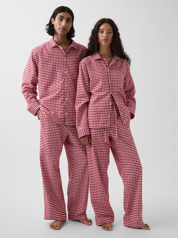 Gap Red Gingham Softest Flannel Pyjamas Shirt - Image 5 of 5 Gap Red Gingham Softest Flannel Pyjamas Shirt - Image 5 of 5