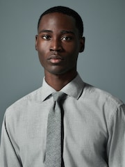 Grey Melange Tie - Image 1 of 4