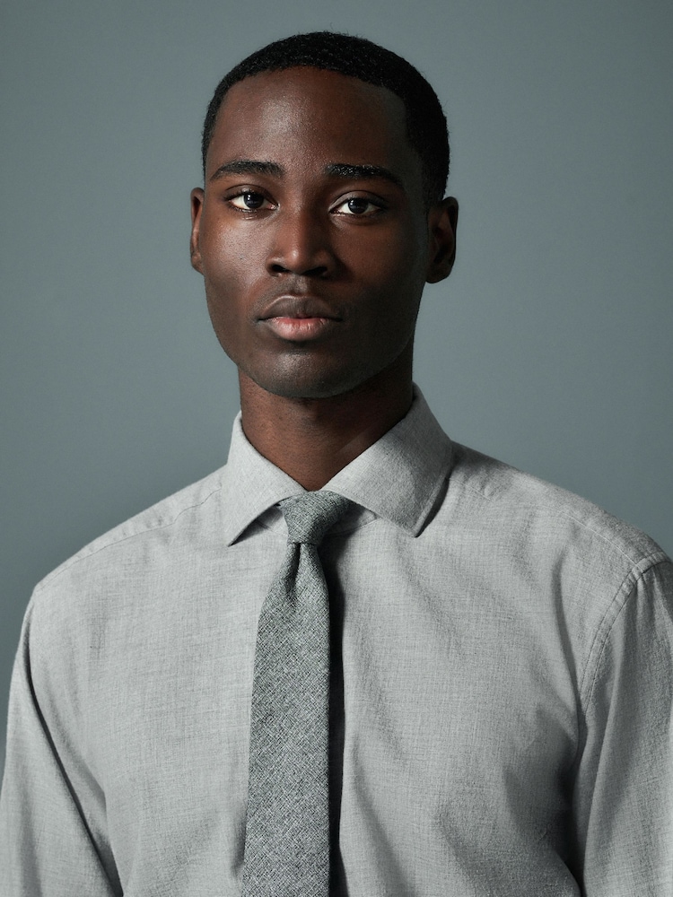 Grey Melange Tie - Image 1 of 4