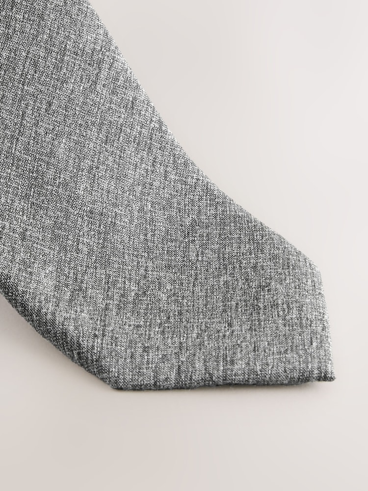 Grey Melange Tie - Image 4 of 4