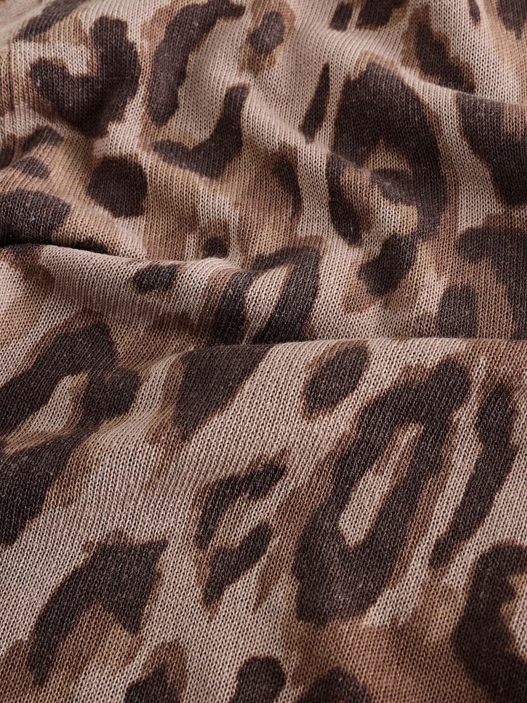 Animal Neutral Knitted Collared Short Sleeve Shirt With Linen - Image 7 of 8