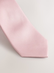 Pink Textured Tie And Pocket Square Set - Image 2 of 4