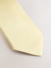 Yellow Silk Tie And Pocket Square Set - Image 2 of 4