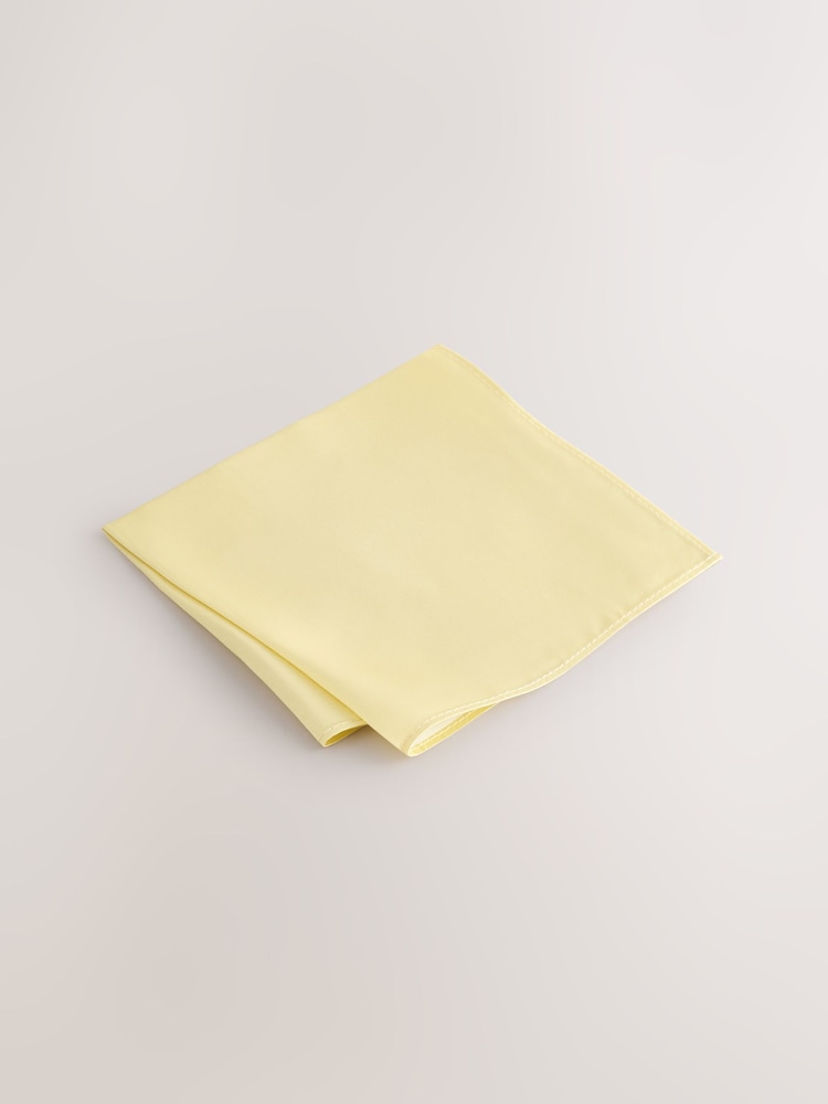 Yellow Silk Tie And Pocket Square Set - Image 4 of 4