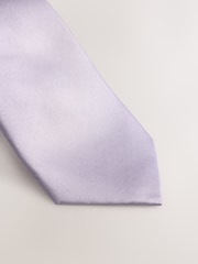 Purple Silk Tie And Pocket Square Set - Image 2 of 4
