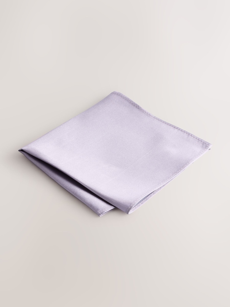Purple Silk Tie And Pocket Square Set - Image 4 of 4