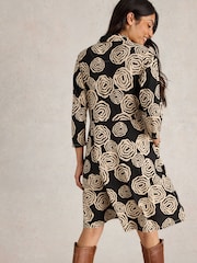 White Stuff Black Ria Jersey Shirt Dress - Image 2 of 6