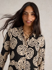 White Stuff Black Ria Jersey Shirt Dress - Image 4 of 6