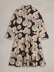 White Stuff Black Ria Jersey Shirt Dress - Image 5 of 6