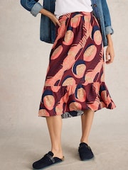 White Stuff Purple Ava Reversible Skirt - Image 1 of 7