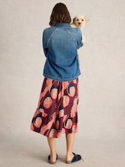 White Stuff Purple Ava Reversible Skirt - Image 3 of 7