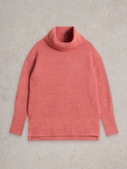 White Stuff Pink Lovely Rib Jumper - Image 5 of 6