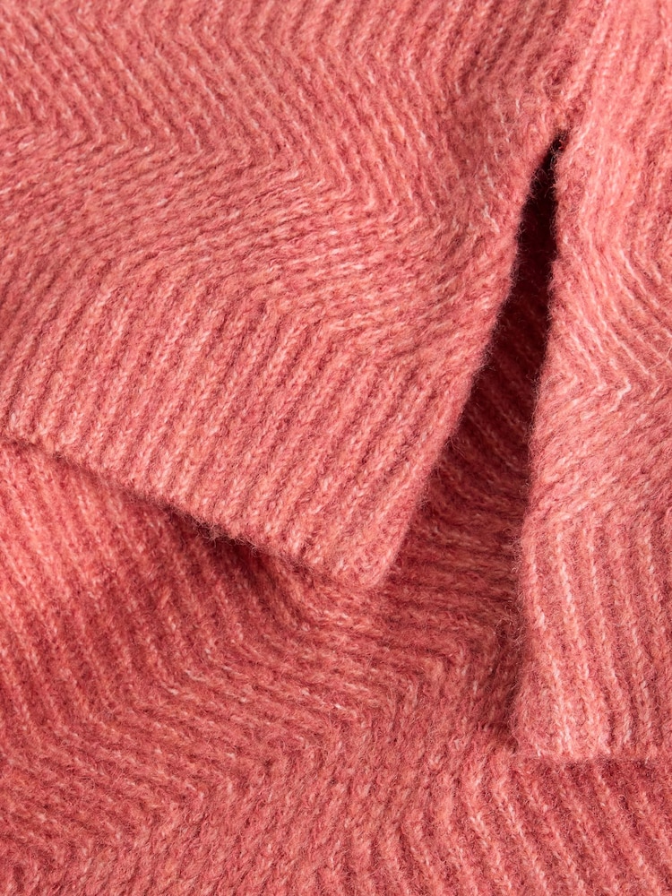 White Stuff Pink Lovely Rib Jumper - Image 6 of 6