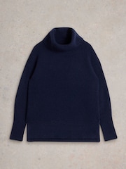 White Stuff Blue Lovely Rib Jumper - Image 5 of 6