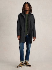 White Stuff Grey Wool Funnel Coat - Image 1 of 6