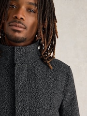White Stuff Grey Wool Funnel Coat - Image 4 of 6
