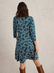 White Stuff Green Ria Jersey Shirt Dress - Image 2 of 6