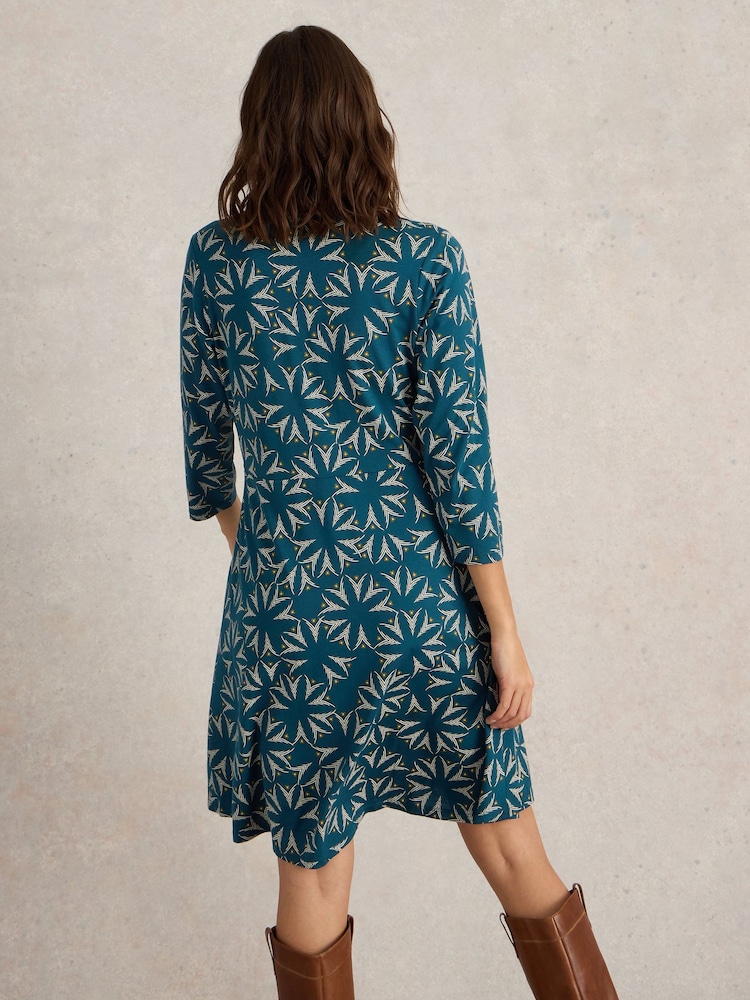White Stuff Green Ria Jersey Shirt Dress - Image 2 of 6