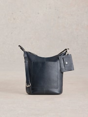 White Stuff Blue Fern Leather Crossbody Bag - Image 3 of 6