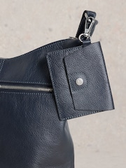 White Stuff Blue Fern Leather Crossbody Bag - Image 4 of 6