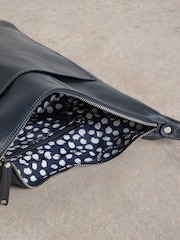 White Stuff Blue Fern Leather Crossbody Bag - Image 5 of 6