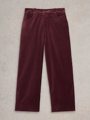 White Stuff Purple Belle Cropped Velvet Trousers - Image 5 of 6