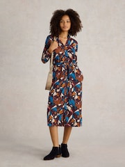 White Stuff Blue Annie Jersey Shirt Dress - Image 1 of 6