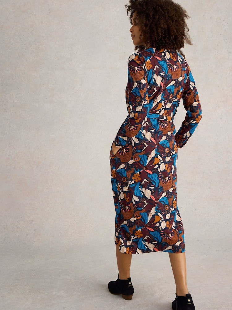 White Stuff Blue Annie Jersey Shirt Dress - Image 2 of 6 White Stuff Blue Annie Jersey Shirt Dress - Image 2 of 6