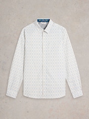 White Stuff Diamond Squiggle Printed 100% Cotton Shirt - Imagen 6 de 6