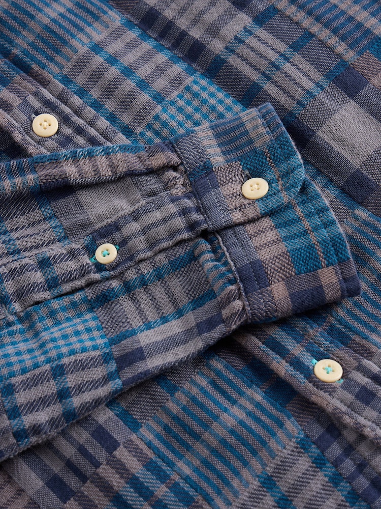 White Stuff Patchwork Check 100% Cotton Shirt - Изображение 6 из 6