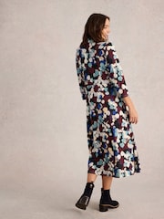 White Stuff Purple Rua Jersey Shirt Dress - Image 3 of 6