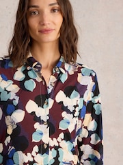 White Stuff Purple Rua Jersey Shirt Dress - Image 4 of 6