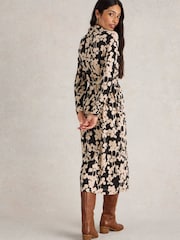 White Stuff Black Annie Jersey Shirt Dress - Image 2 of 6