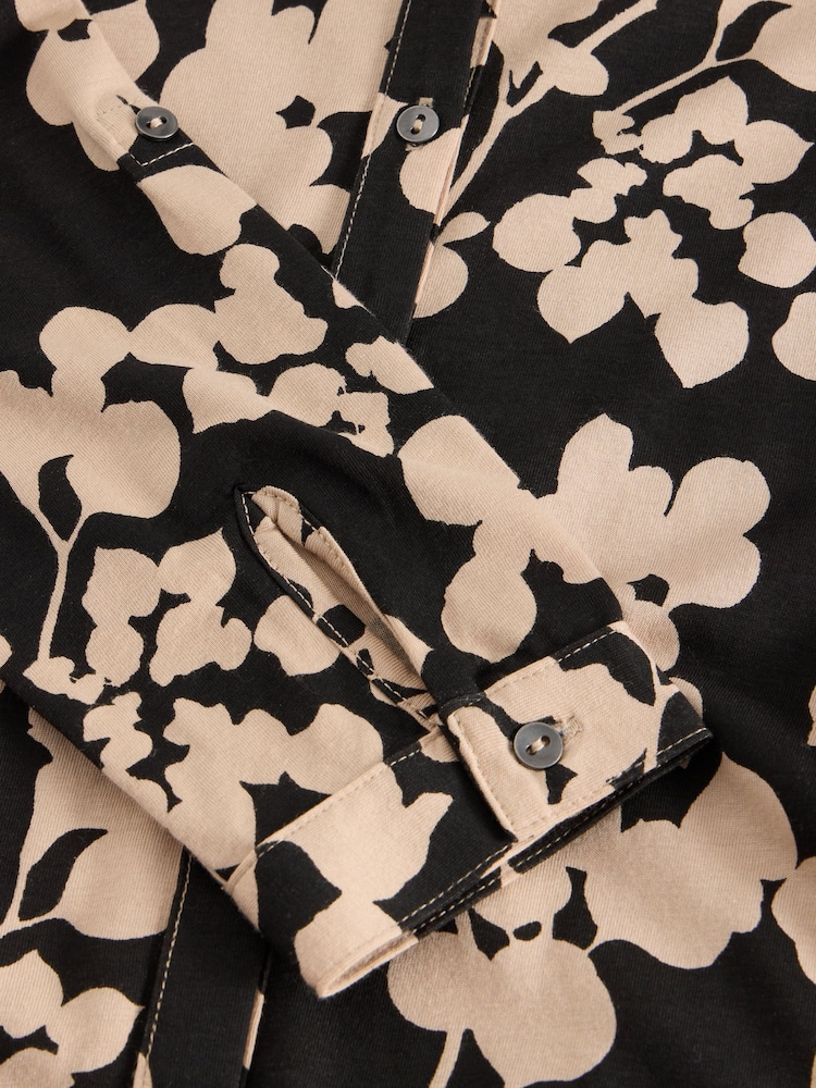 White Stuff Black Annie Jersey Shirt Dress - Image 6 of 6