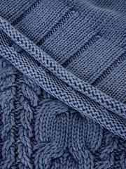 White Stuff Blue Mia Cable Jumper - Image 6 of 6
