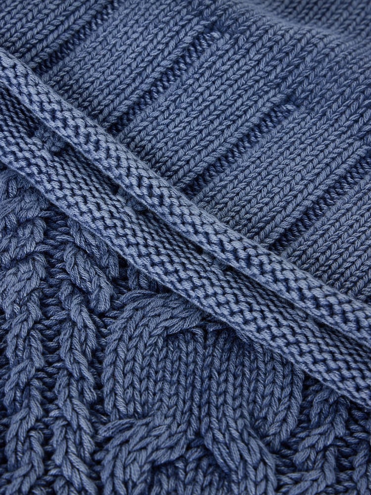 White Stuff Blue Mia Cable Jumper - Image 6 of 6