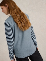White Stuff Blue Clara Sparkle LS T-Shirt - Image 2 of 6