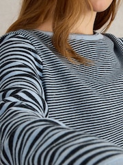White Stuff Blue Clara Sparkle LS T-Shirt - Image 3 of 6