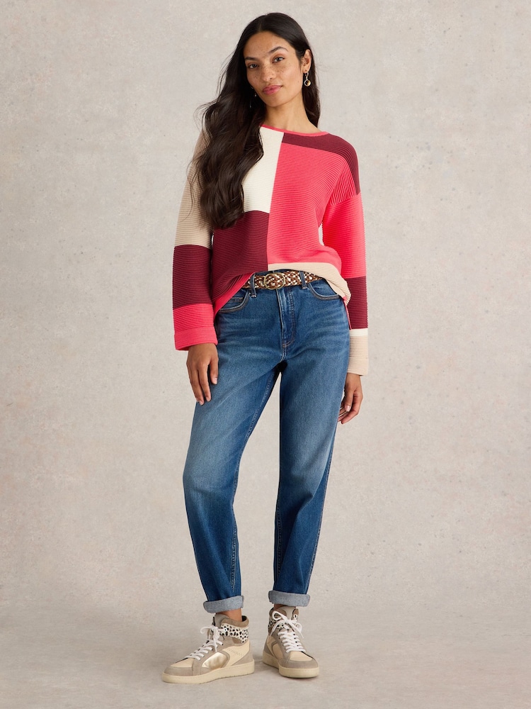 White Stuff Purple Jana Colourblock Jumper - Image 1 of 6 White Stuff Purple Jana Colourblock Jumper - Image 1 of 6