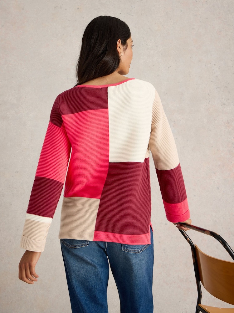 White Stuff Purple Jana Colourblock Jumper - Image 2 of 6 White Stuff Purple Jana Colourblock Jumper - Image 2 of 6