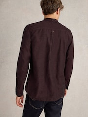 White Stuff Purple Textured Slub Long Sleeve Shirt - Image 2 of 6