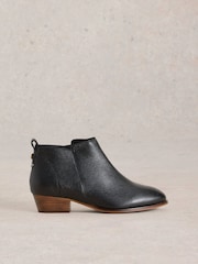 White Stuff Black Wide Fit Leather Ankle Boots - Image 1 of 4
