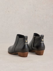 White Stuff Black Wide Fit Leather Ankle Boots - Image 3 of 4