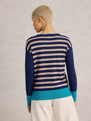 White Stuff Blue City Multi Star Jumper - Image 2 of 6