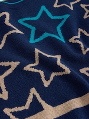 White Stuff Blue City Multi Star Jumper - Image 6 of 6
