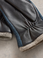 White Stuff Blue Suede Mitten Gloves - Image 3 of 3