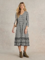 White Stuff Black Mia Jersey Dress - Image 1 of 6